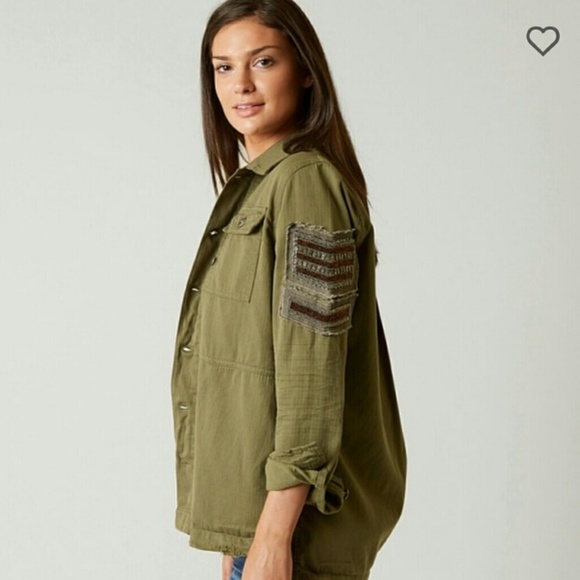 BKE Tops - BUCKLE EXCLUSIVE BKE MILITARY JACKET Olive Small